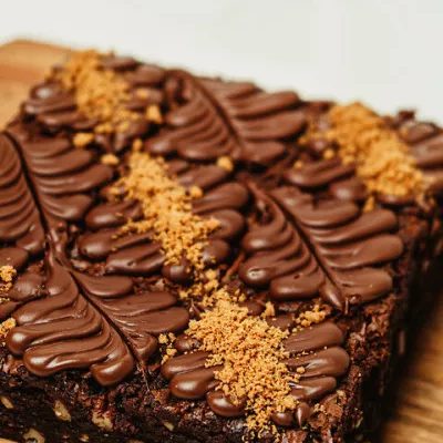 Brownie de Nutella y Lotus con nuez
